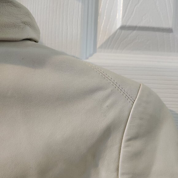 Robert Rodriguez Ivory Leather Jacket US 6 - Picture 5 of 10